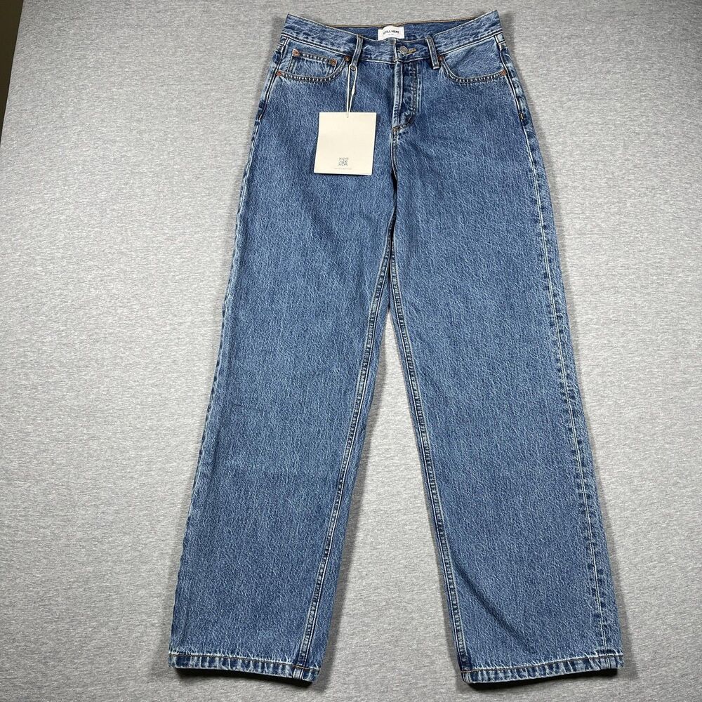 NWT Still Here Everyday Jeans Womens 27 Blue Straight Relaxed Medium Wash